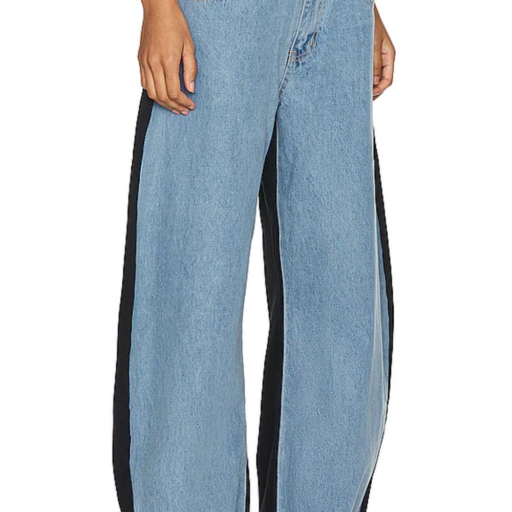 Lioness Blue and Black Flare Jeans